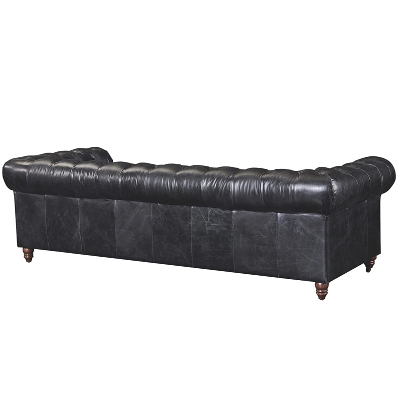 Pemberly Row Top Grain Leather Chesterfield 95
