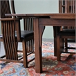 Pemberly Row Arts and Crafts Solid Wood Dining Set in Walnut