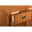 Pemberly Row Arts and Crafts 3-Door Solid Wood Sideboard in Cherry