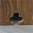 Pemberly Row Mission Oak Tabouret Side Table - Walnut Finish