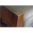 Pemberly Row Contemporary Mission Oak and Leather Foot Stool