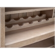 Pemberly Row Natural Parota Solid Wood Bar with Wine Rack - 63
