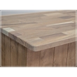 Pemberly Row Natural Parota Solid Wood Bar with Wine Rack - 63