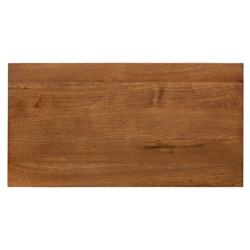 Pemberly Row Mission Solid Oak Wood 2-Drawers Lateral File Cabinet in Walnut