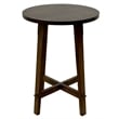 Pemberly Row Arts and Crafts / Mission Style Taboret End Table - Walnut
