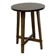 Pemberly Row Arts and Crafts / Mission Style Taboret End Table - Walnut