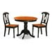 Wood Seat/Black and Cherry
