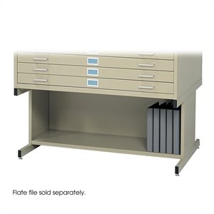 Pemberly Row Open 20&quotH Base for Flat File Cabinet in Tropic Sand