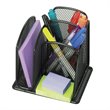 Pemberly Row Contemporary Stainless Steel Mini Organizer in Black