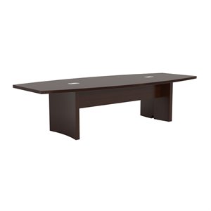 Pemberly Row Contemporary Engineered Wood 10' Conference Table in Mocha