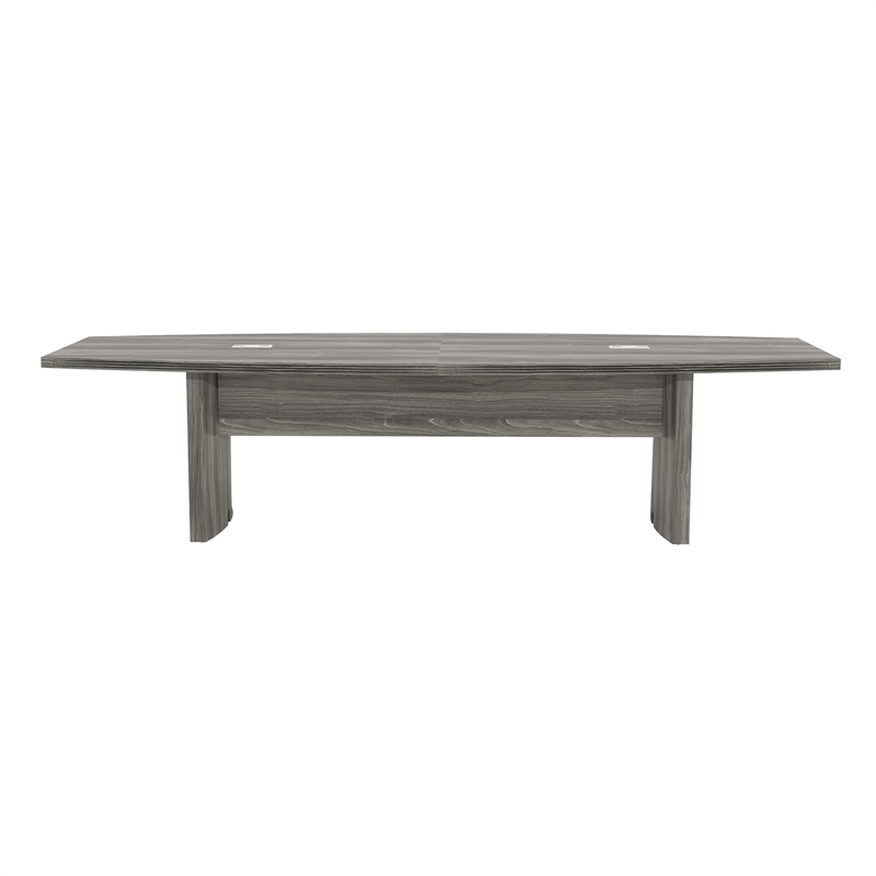 Pemberly Row Contemporary Engineered Wood Conference Table in Steel Gray