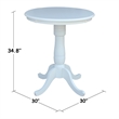 Pemberly Row Contemporary Round Counter Height Pedestal Dining Table