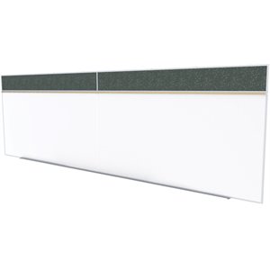 Pemberly Row 5' x 16' Rubber Bulletin & Magnetic Whiteboard in Speckled Tan