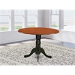Pemberly Row Traditional Wood Dining Table in Black/Cherry Finish