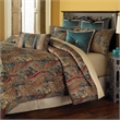 Pemberly Row Contemporary 10-Piece Paisley Velvet King Comforter Set