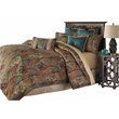 Pemberly Row Contemporary 10-Piece Paisley Velvet King Comforter Set