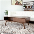 Pemberley Row Solid Wood Walnut Coffee Table Rectangular Durable Assembled