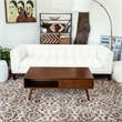 Pemberley Row Solid Wood Walnut Coffee Table Rectangular Durable Assembled
