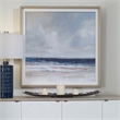Pemberly Row Distant Land Linen and Pine Wood Framed Print in Multi-Color