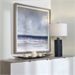 Pemberly Row Distant Land Linen and Pine Wood Framed Print in Multi-Color