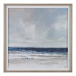 Pemberly Row Distant Land Linen and Pine Wood Framed Print in Multi-Color