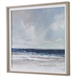 Pemberly Row Distant Land Linen and Pine Wood Framed Print in Multi-Color
