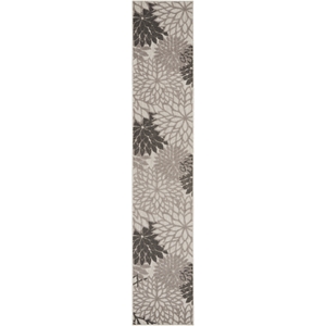 Pemberly Row 2'3&quot x 12' Silver Grey Outdoor Indoor/Outdoor Rug