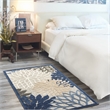 Pemberly Row 3' x 5' Fabric Indoor/Outdoor Rug in Blue/Multi-Color