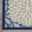 Pemberly Row 3' x 5' Fabric Indoor/Outdoor Rug in Blue/Multi-Color