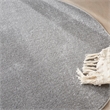 Pemberly Row 4' x Round Silver Gray Fabric Outdoor Area Rug (4' Round)