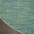 Pemberly Row 4' x Round Blue Green Fabric Outdoor Area Rug (4' Round)