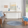 Pemberly Row 4' x round Blue/Grey Outdoor Indoor/Outdoor Rug
