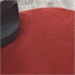 Pemberly Row 4' x Round Brick Red Fabric Outdoor Area Rug (4' Round)