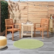 Pemberly Row 4' x Round Green Fabric Outdoor Area Rug (4' Round)