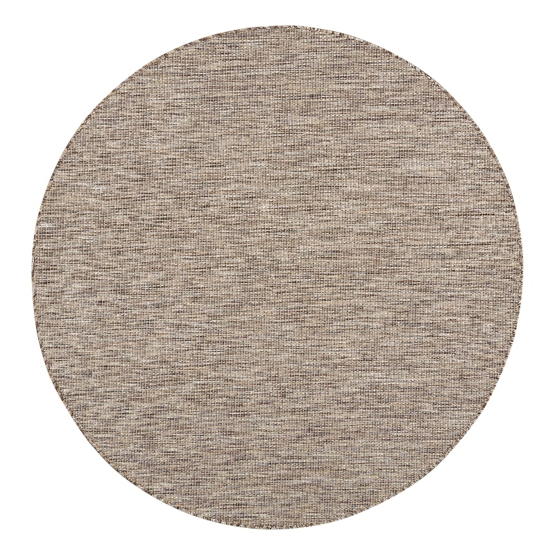 Pemberly Row 6' x Round Beige Fabric Modern Area Rug (6' Round)