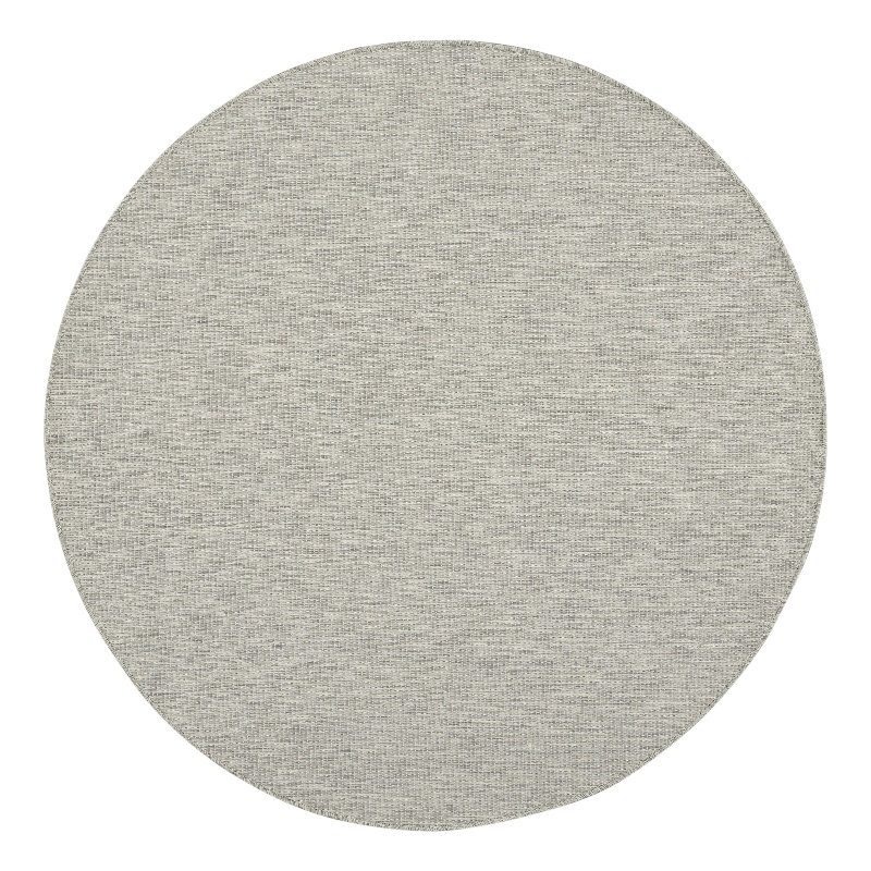 Pemberly Row 6' x Round Light Gray Fabric Modern Area Rug (6' Round)