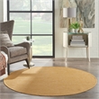 Pemberly Row 6' x Round Yellow Fabric Modern Area Rug (6' Round)