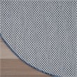 Pemberly Row 5' x Round Ivory Blue Fabric Modern Area Rug (5' Round)