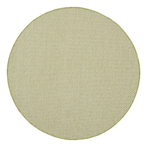 Pemberly Row 4' x Round Ivory Green Fabric Modern Area Rug (4' Round)