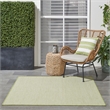 Pemberly Row 5' x Square Ivory Green Fabric Modern Area Rug (5' Square)