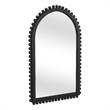 Pemberly Row Contemporary Rectangular Modern Wood Wall Mirror in Black