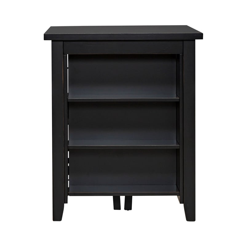 Pemberly Row Modern Transitional Wood 3 Piece Counter Set in Black