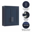Pemberley Row MDF Navy Wall Mounted Storage Cabinet Rectangular Classic Design