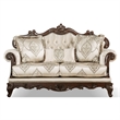 Pemberly Row Contemporary Fabric and Wood 2-Piece Sofa Set in Beige