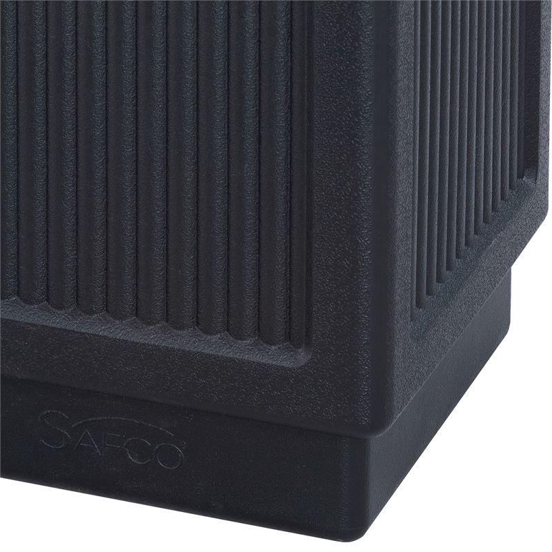 Pemberly Row Outdoor/Indoor Side Opening 38-Gallon Black Trash Can