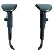 Pemberly Row Modern Transitional Plastic Arm Kit in Black Finish