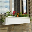 Pemberley Row Plastic White Window Box Weatherproof 60