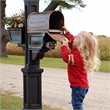 Pemberly Row Weatherproof Traditional Plastic Mail Post in Black