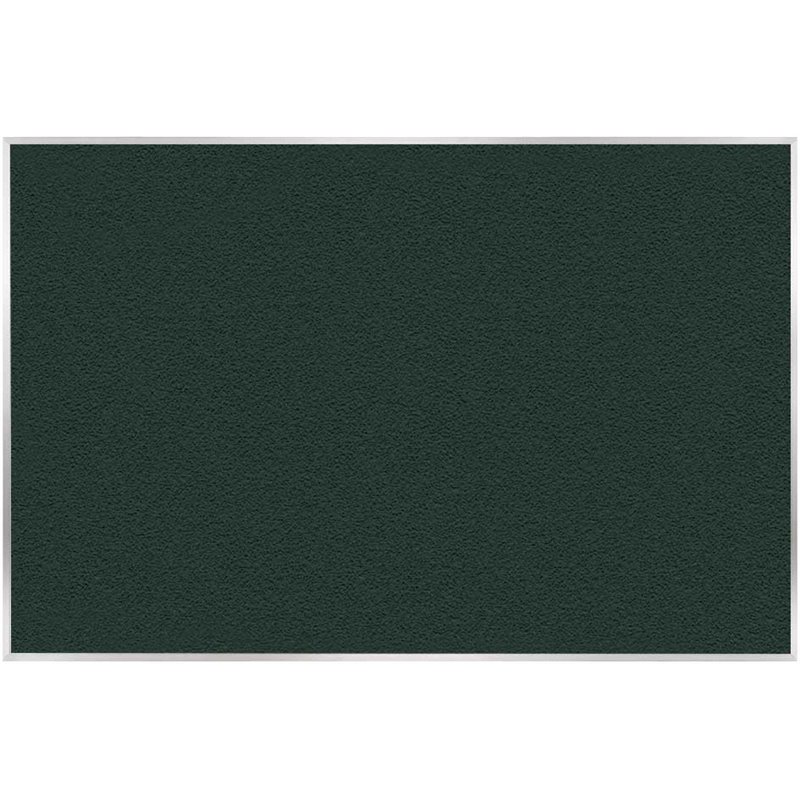 Pemberly Row Vinyl 4' x 10' Bulletin Board with Aluminum Frame in Ebony Brown