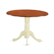 Pemberly Row Traditional Wood Dining Table in Cherry/Cream Finish